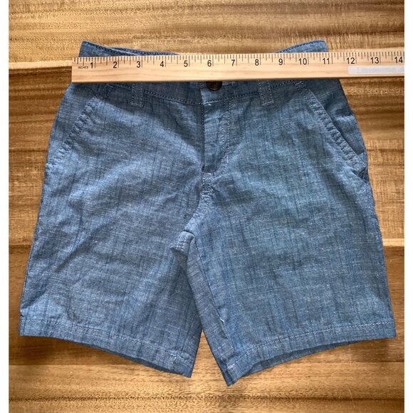Cat & Jack Boys Blue Chambray Pull-On Shorts With Button & Zip Closure Size 6 - Picture 10 of 11